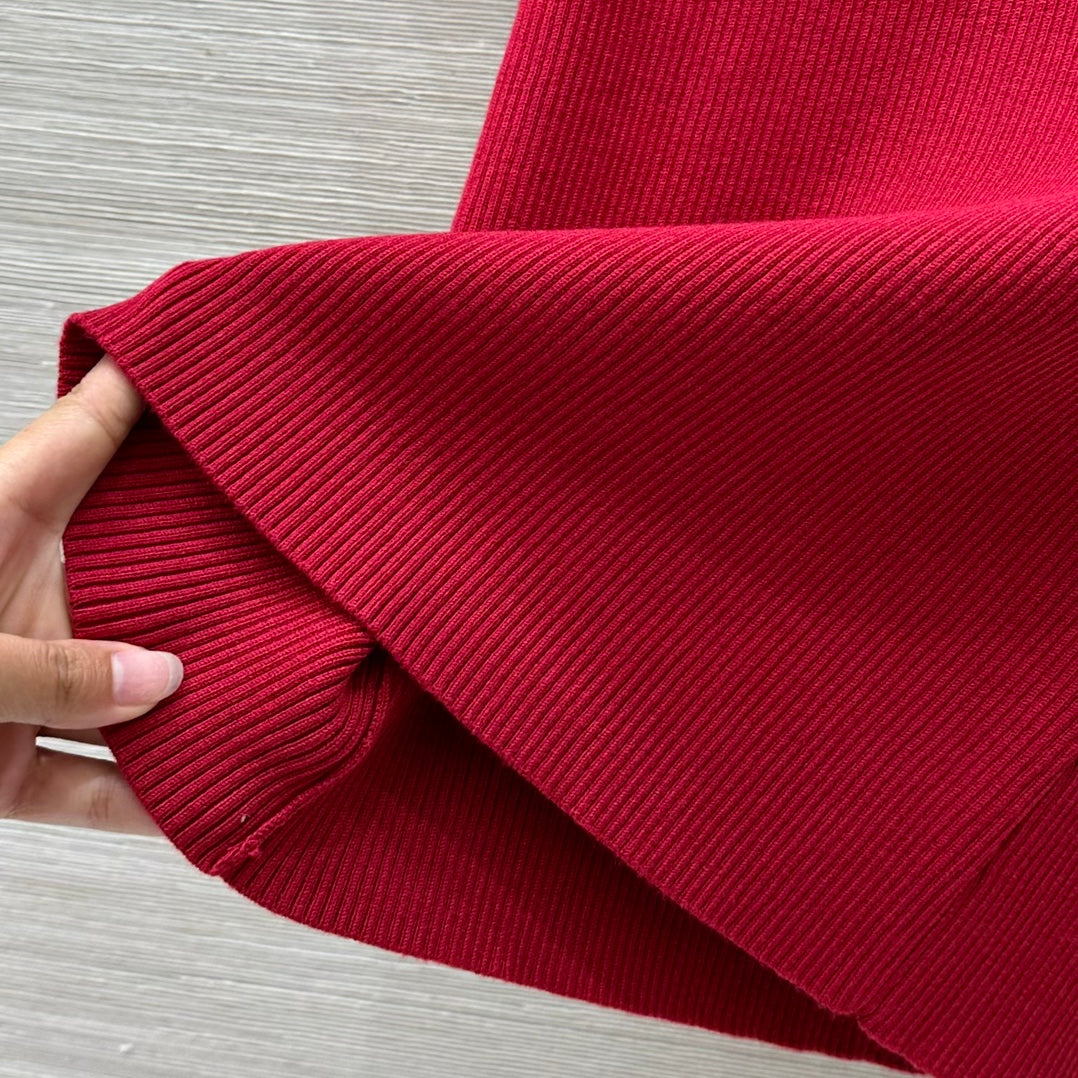 Gucci 25 Knitted Top Red Viscose