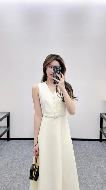 DIOR 25S SLEEVELESS DRESS WITH BELT STYLE 305