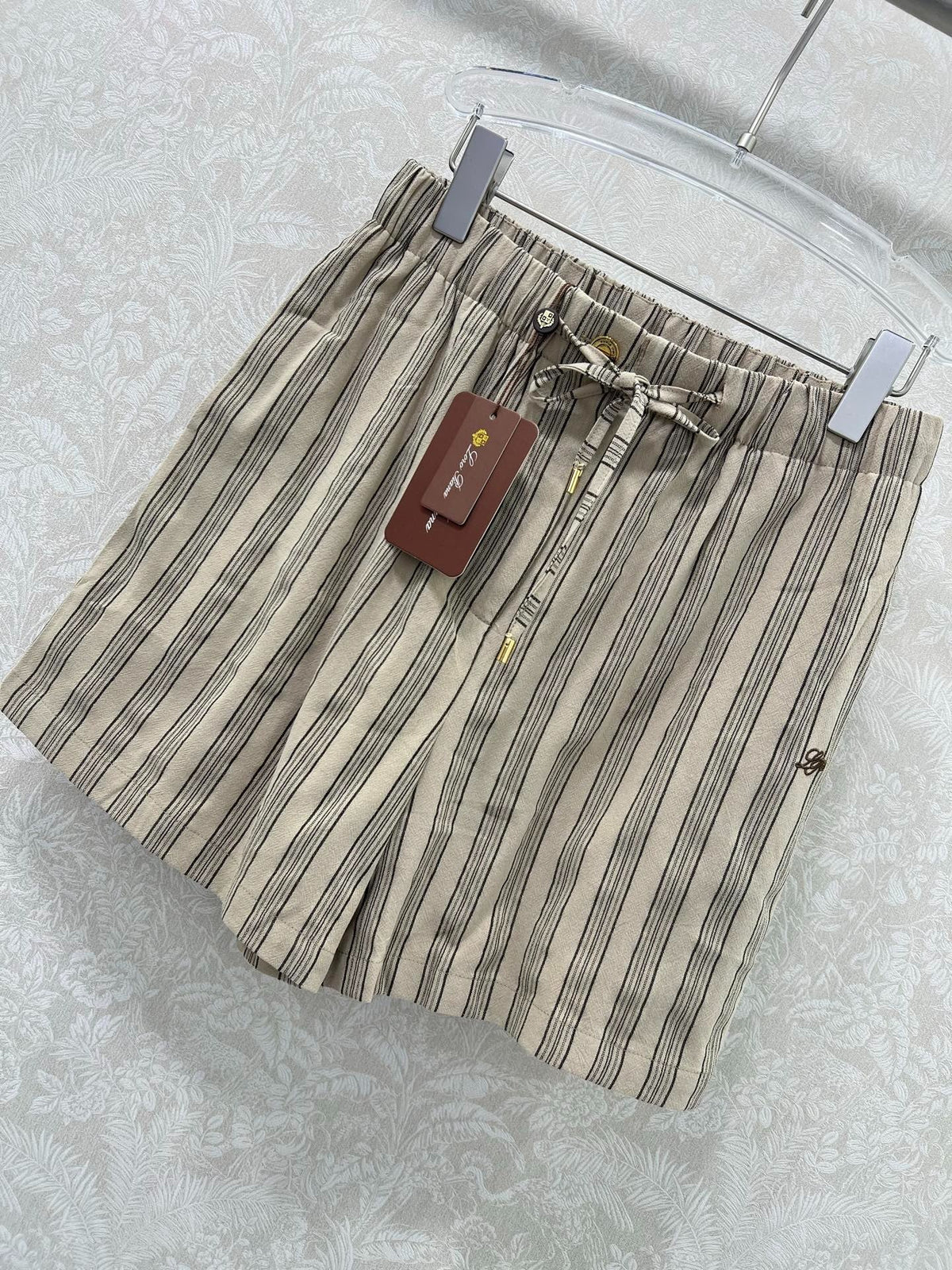 RALPH LAUREN STRIPED LINEN SHORTS 269163