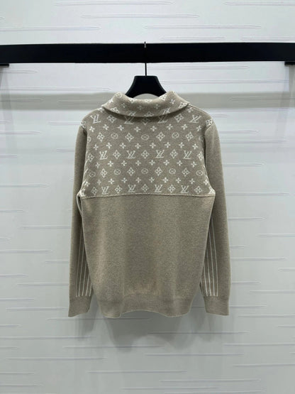 LV 25S LONG-SLEEVE COLOR-BLOCK COLLARED SHIRT 0166