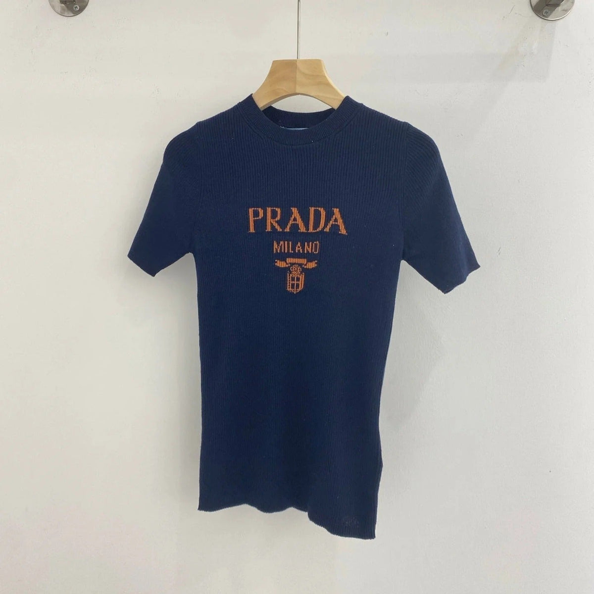PRADA SHORT-SLEEVE KNIT SWEATER STYLE 197