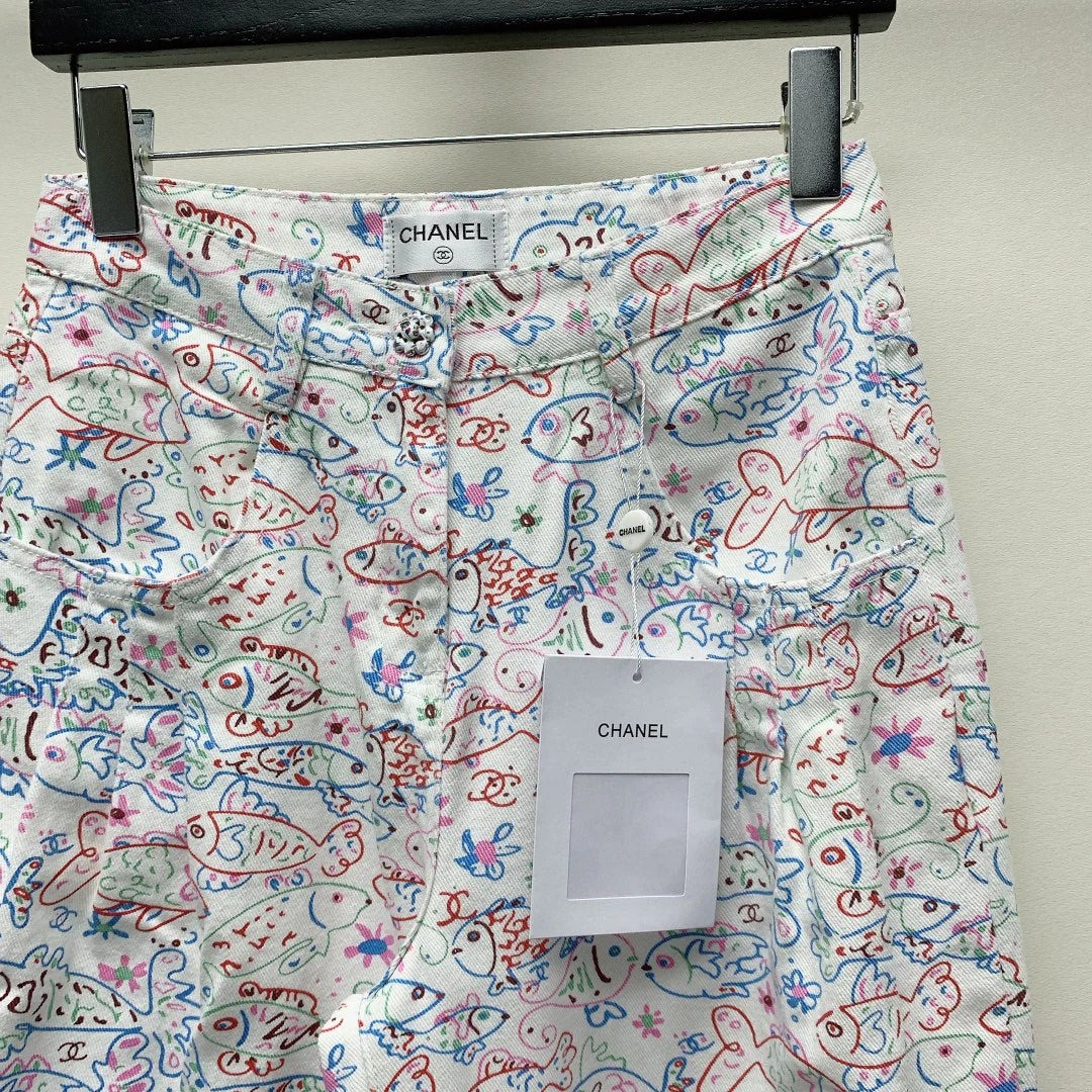 CC PRINTED JEANS 268027