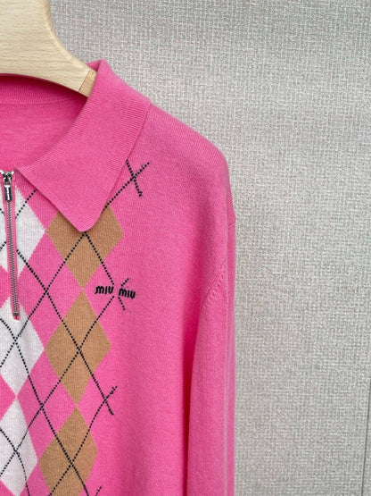 MIUMIU KNIT POLO SHIRT STYLE 63