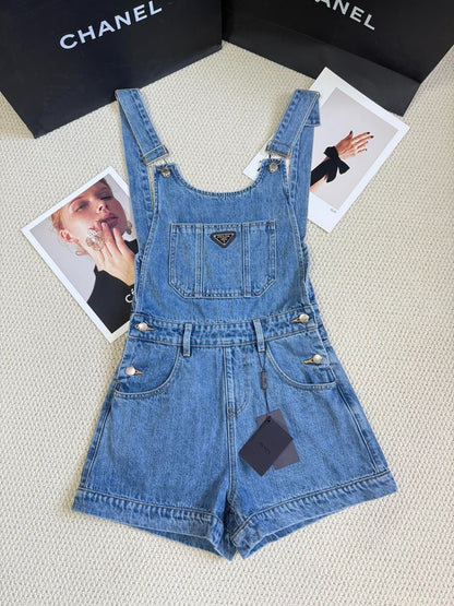 PRADA DENIM SHORT OVERALLS STYLE 188