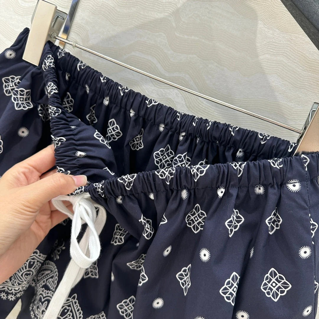 MIUMIU MIDNIGHT BLUE PLEATED MIDI SKIRT