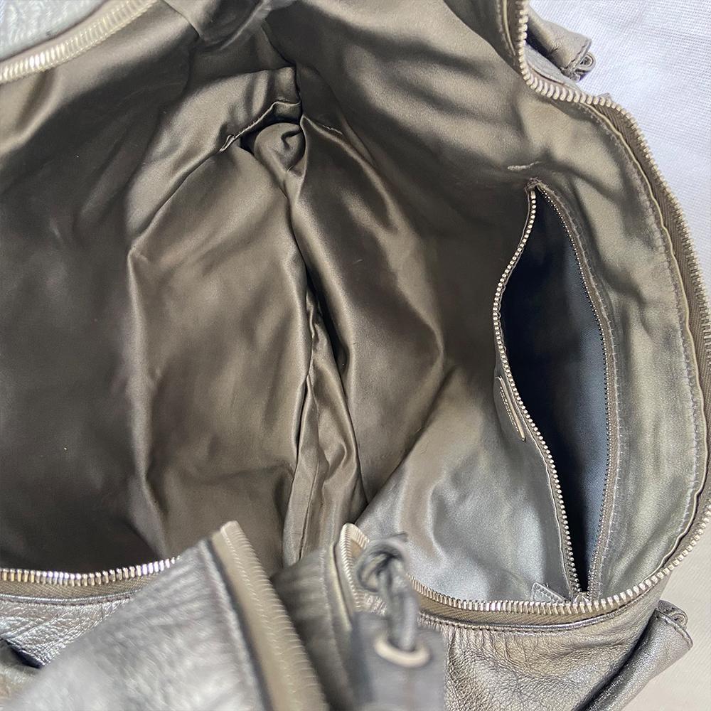 Jil Sander Silver Pocket Detail Oversized Bag