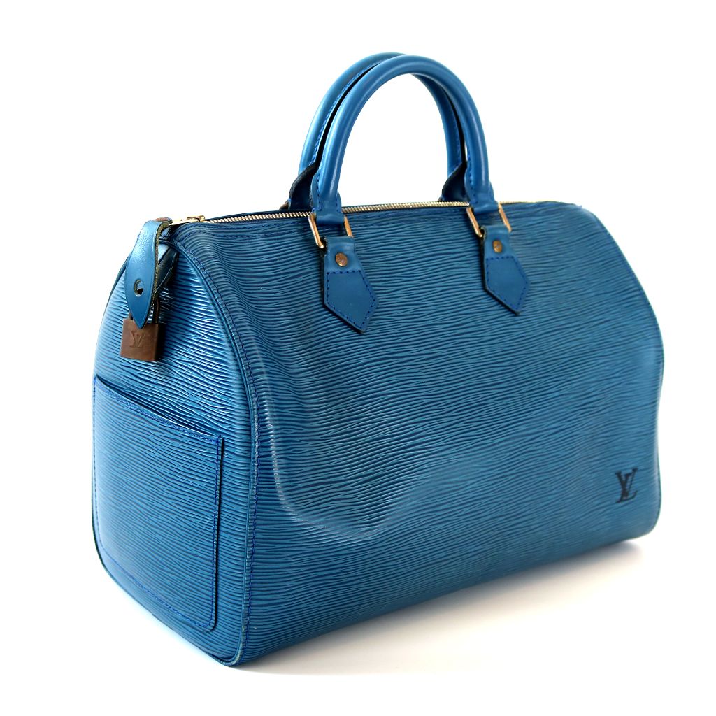 Louis Vuitton Blue Epi Leather Speedy 30