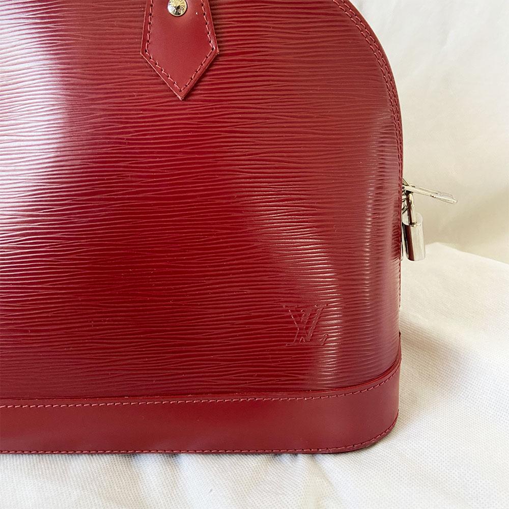 Louis Vuitton Red Epi Leather Alma Bag