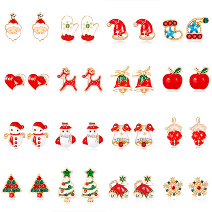 Christmas Alloy Cartoon Style Bell Earrings