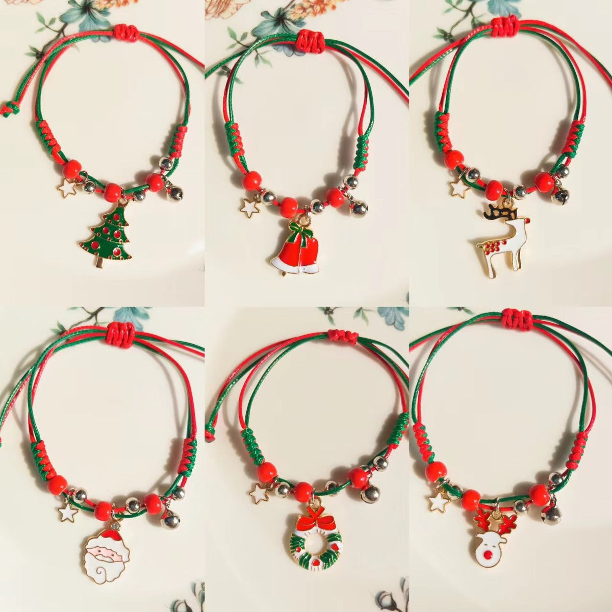 Christmas Woven Alloy Bracelet With Cartoon Style
