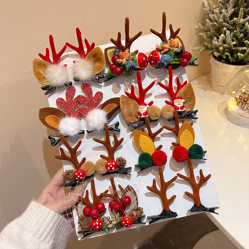 Christmas Cute Plastic Resin Antler Hairpin
