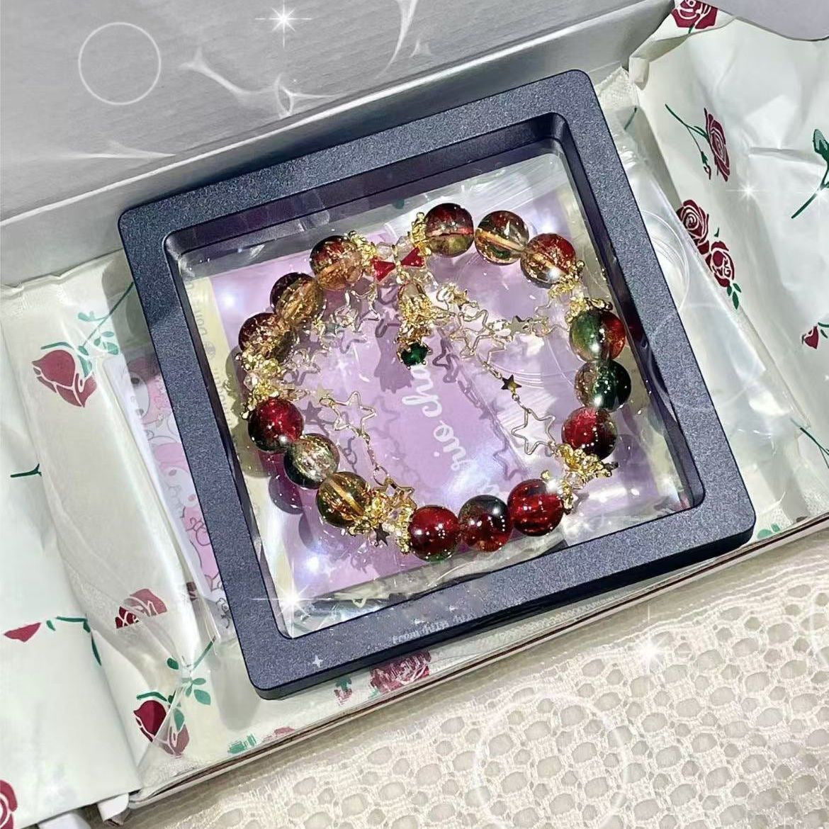Christmas Alloy Bracelet With Elegant Bow Design