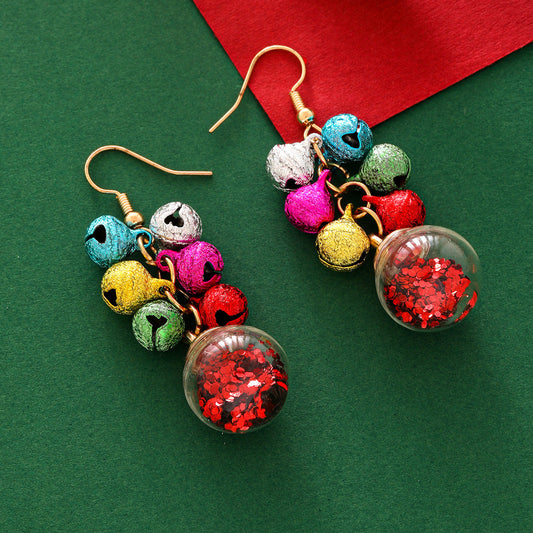 Christmas Multicolor Bell Alloy Fashion Earrings