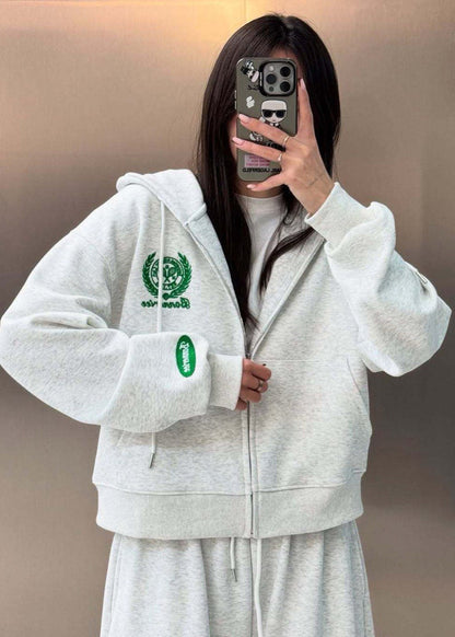 Cotton Blend Hoodie And Wide Leg Lounge Set