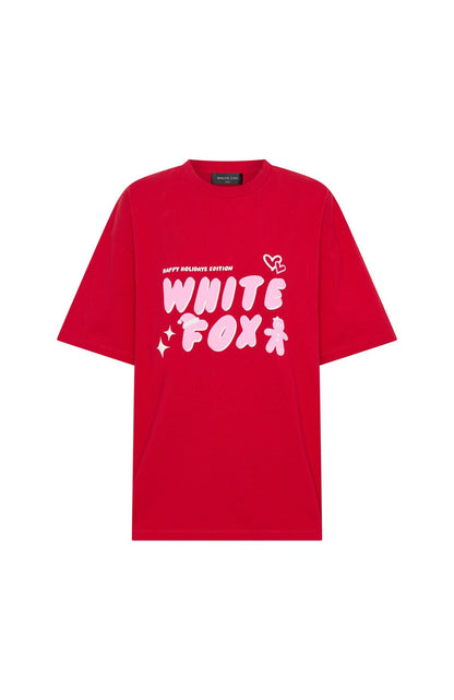 All I Want For Christmas Oversized Tee Red