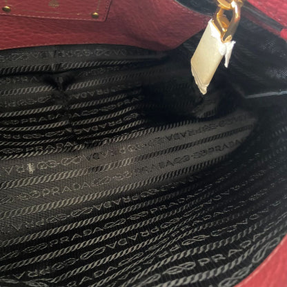 Prada red leather bag