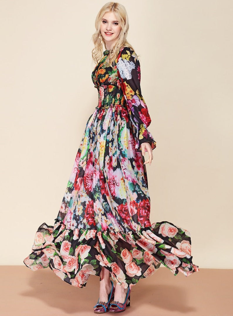 Linda Maxi Floral Dress