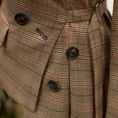 Sandi Checkered Asymmetrical Jacket