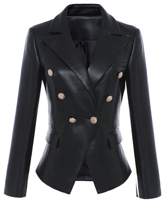 Tonia Leather Blazer