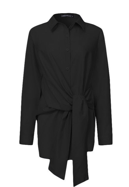 Zanze Self-Tie Shirt /Plus Size/