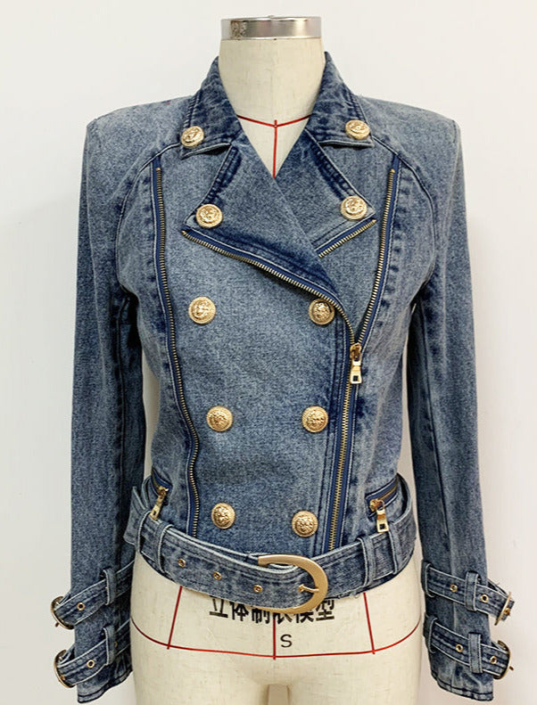 Ellina Luxury Denim Blazer