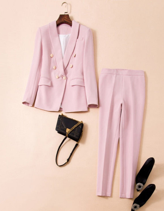 Alessandra Pink Pantalon Suit