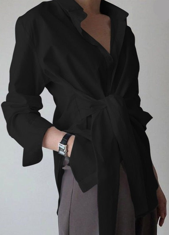 Zanze Self-Tie Shirt /Plus Size/