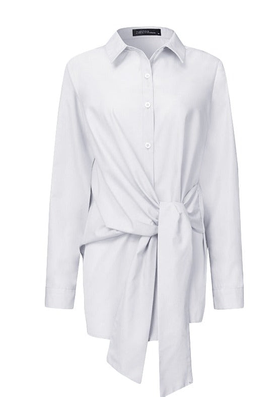 Zanze Self-Tie Shirt /Plus Size/