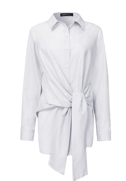 Zanze Self-Tie Shirt /Plus Size/