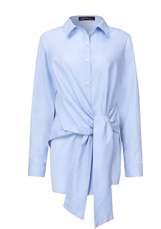 Zanze Self-Tie Shirt /Plus Size/