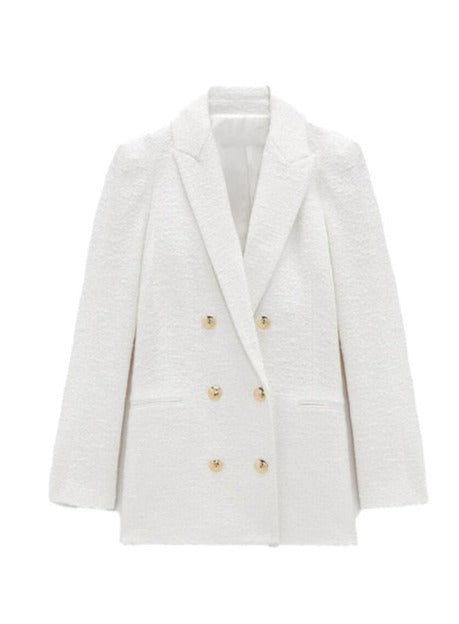 Noella White Tweed Blazer