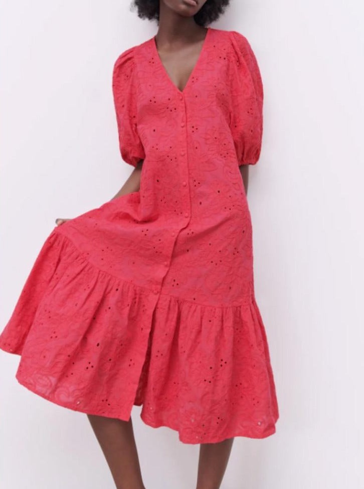 V-Neck Vesti Dress