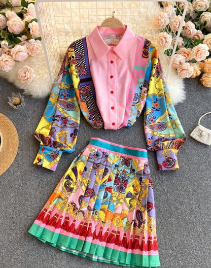 Kerry Shirt & Skirt Set