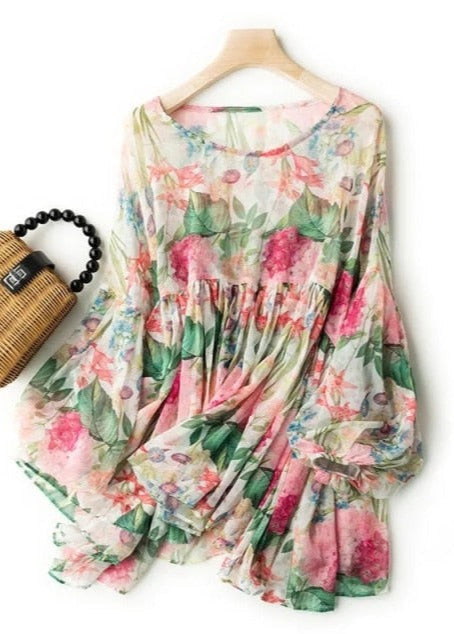 Aiya Floral Blouse /Plus Size/