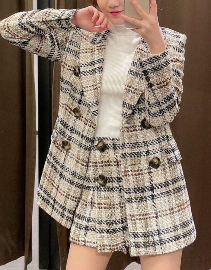Marta Check Blazer & Skort