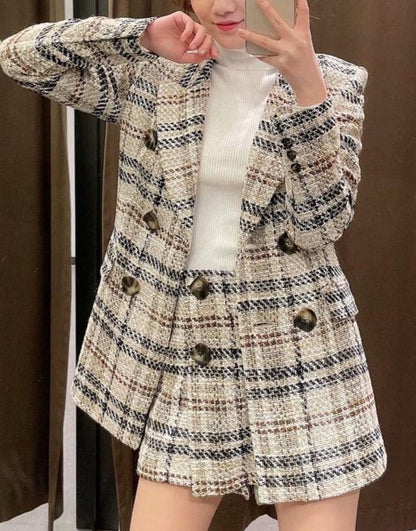 Marta Check Blazer & Skort
