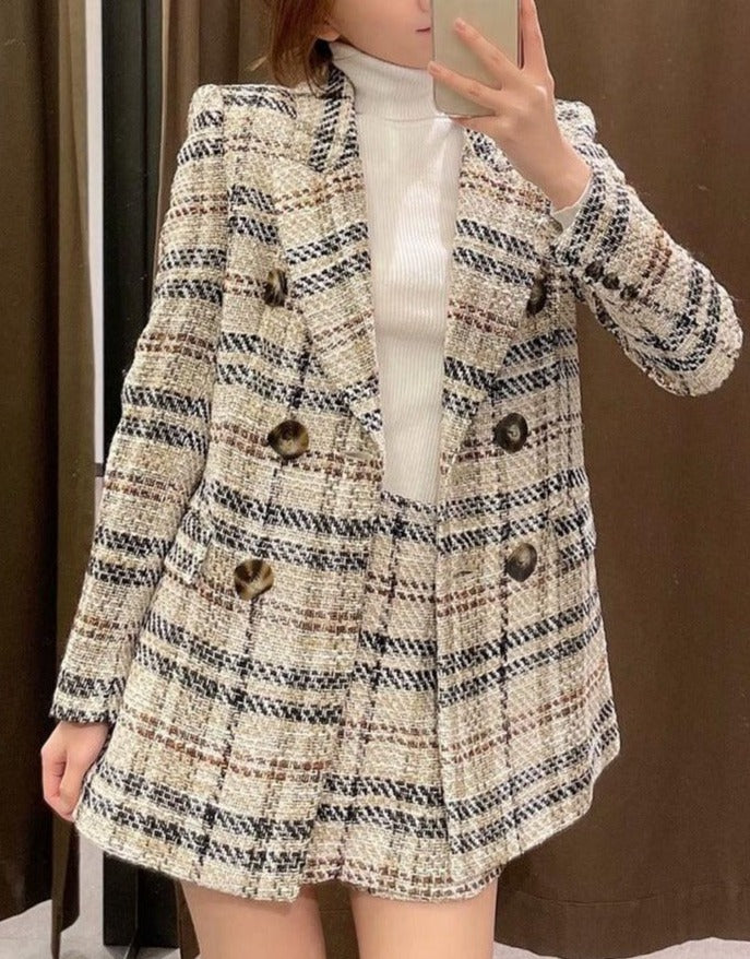 Marta Check Blazer & Skort