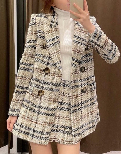 Marta Check Blazer & Skort