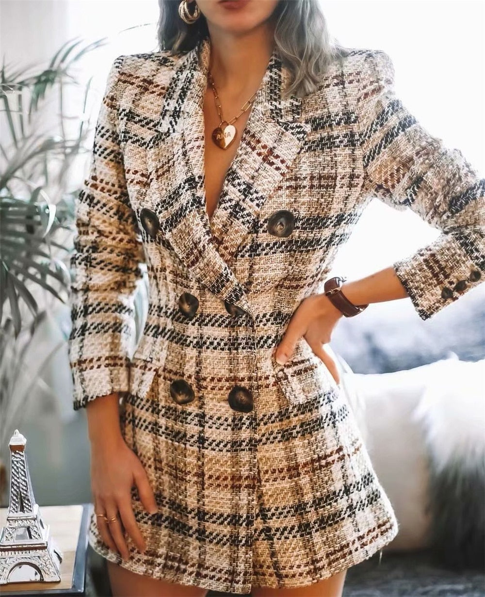 Marta Check Blazer & Skort