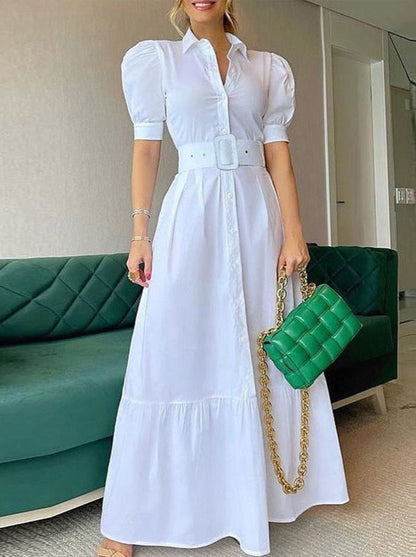 Linda Puff Sleeves Dress