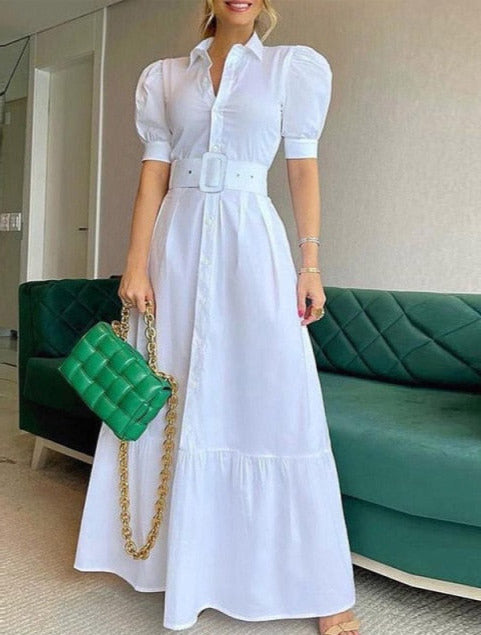 Linda Puff Sleeves Dress