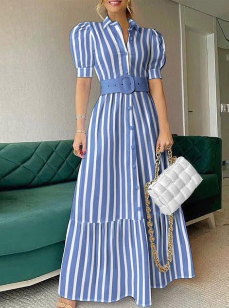 Linda Puff Sleeves Dress