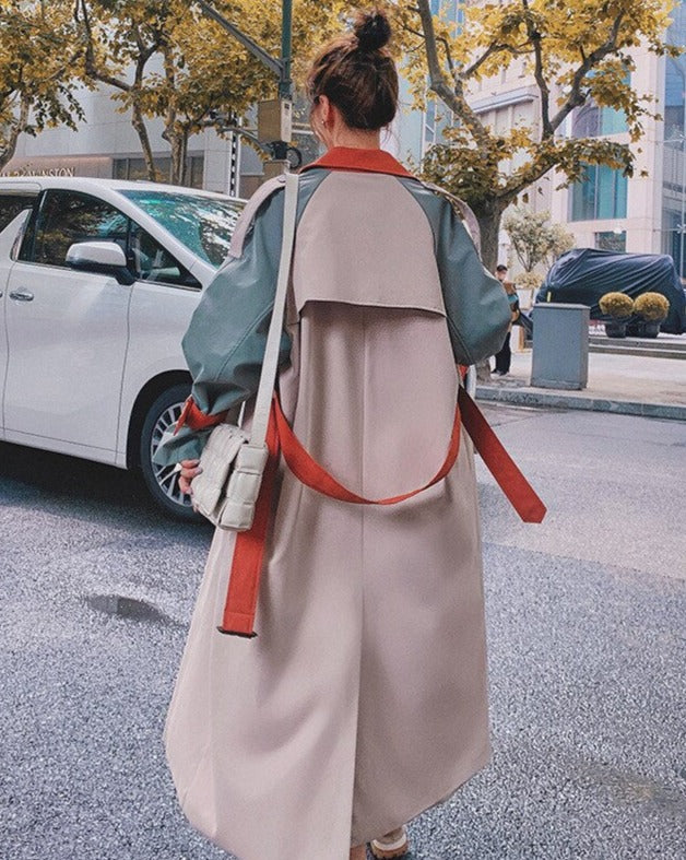 Lanna Colorblock Trench Coat
