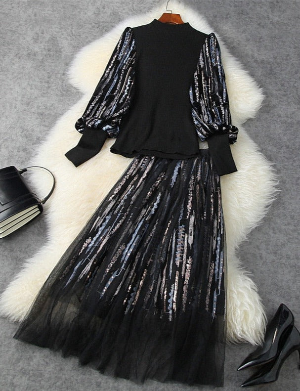 Anabella Knit Sequins Set