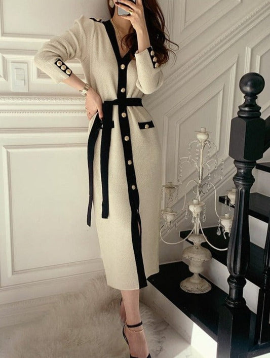Bernada Knit Buttoned Dress