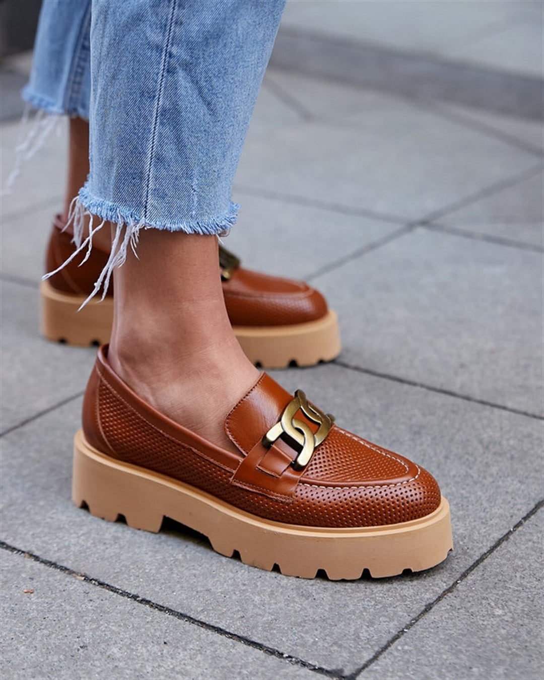 Nelly Genuine Leather Loafers