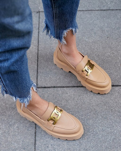 Nelly Genuine Leather Loafers