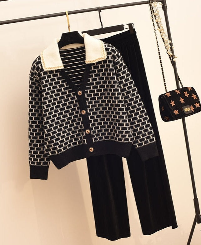 Lurdes Geometric Knit Set