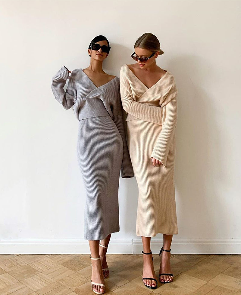 Aline Chic Knitted Set