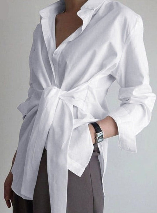 Zanze Self-Tie Shirt /Plus Size/